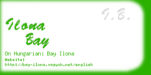 ilona bay business card